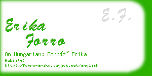 erika forro business card